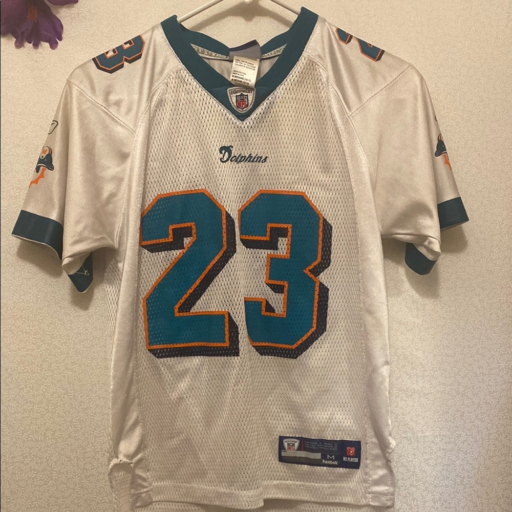 Miami Dolphins NFL White and Teal Jersey